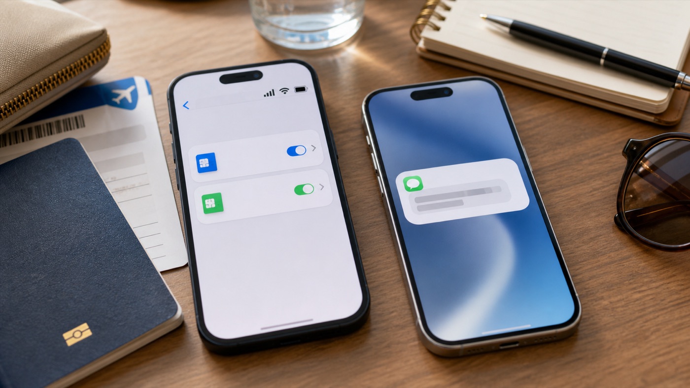 Phone, eSIM card, SMS code, and app verification workflow for China travel setup