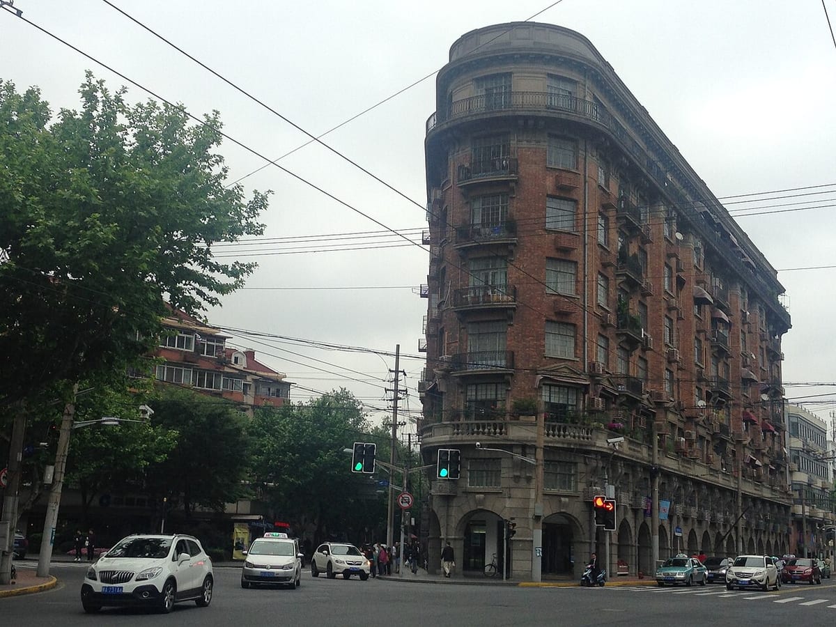 Wukang Mansion seen from across the street in Shanghai.
